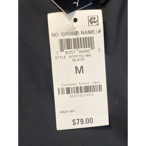 INC International Concepts Shift Dress Black Shear Long Sleeves Size M - Picture 8 of 14